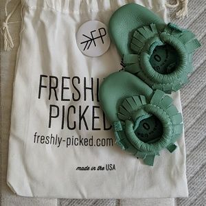 Freshly picked newborn moccasins